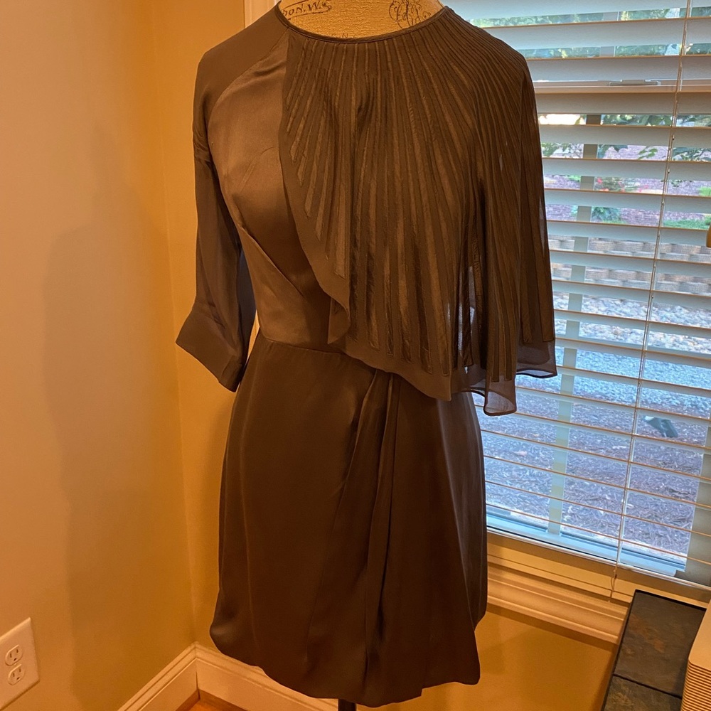 Women cocktail dress in dark gray color